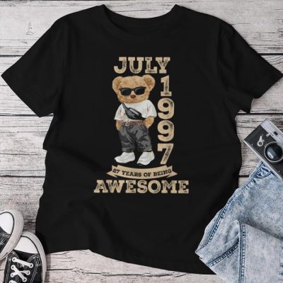27Th Birthday 27 Year Old Vintage July 1997 Unisex T-shirt Cotton Tee
