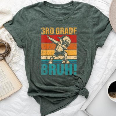 3Rd Grade Bruh Dabbing Boy Third Grade Squad Boy Student Unisex T-shirt Cotton Tee