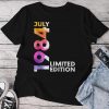 40Th Birthday Vintage 1984 July 40 Year Unisex T-shirt Cotton Tee