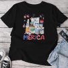 4Th Of July Red White Icu Nurse Care Er Ed Rn Micu Cvicu Unisex T-shirt Cotton Tee