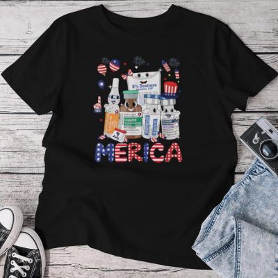4Th Of July Red White Icu Nurse Care Er Ed Rn Micu Cvicu Unisex T-shirt Cotton Tee