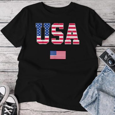 4Th Of July Usa Patriotic Us American Flag Men Unisex T-shirt Cotton Tee