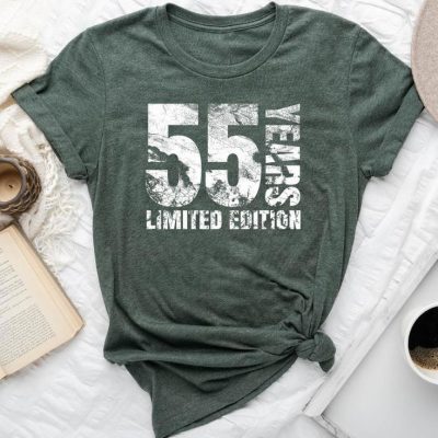 55 Years Old 55 Birthday For Unisex T-shirt Cotton Tee