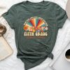 5Th Grade Dream Team Groovy Rainbow Back To School Teacher Unisex T-shirt Cotton Tee