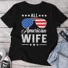 All American Wife 4Th Of July Patriotic Usa Matching Unisex T-shirt Cotton Tee