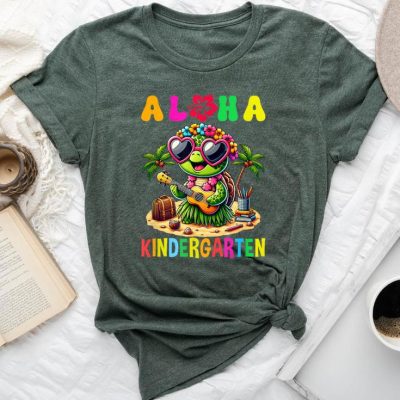Aloha Kindergarten Turtle Hawaii Back To School Kid Girl Boy Unisex T-shirt Cotton Tee