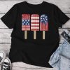 American Flag Popsicle 4Th Of July Patriotic Unisex T-shirt Cotton Tee