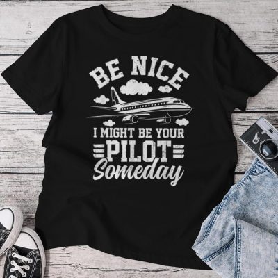 Aviator Pilot Airplane Plane Aviation Unisex T-shirt Cotton Tee