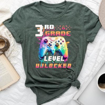 Back To School 3Rd Grade Boys Gamer First Day School Level Unisex T-shirt Cotton Tee
