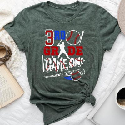 Back To School Baseball Third Grade 3Rd Grade Boys Unisex T-shirt Cotton Tee