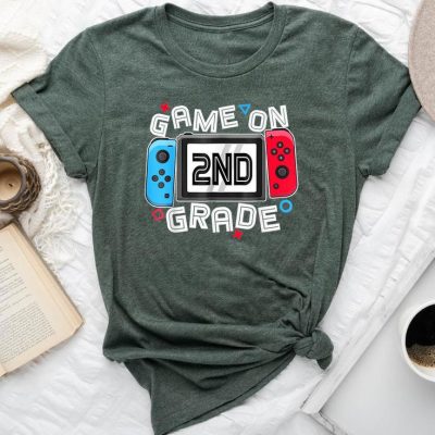 Back To School Game On Second 2Nd Grade Gamer Kid Boys Unisex T-shirt Cotton Tee