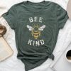 Be Kind Inspirational Kindness Cute Bee Graphic Unisex T-shirt Cotton Tee