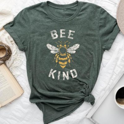 Be Kind Inspirational Kindness Cute Bee Graphic Unisex T-shirt Cotton Tee