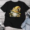 Bee Gnome Graphic For Daisy Flowers Hippie Gnome Unisex T-shirt Cotton Tee