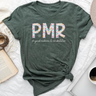 Boho Retro Floral Physical Medicine And Rehabilitation Pmr Unisex T-shirt Cotton Tee