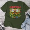 Christmas In July Squad Groovy Sunglasses Summer Beach Unisex T-shirt Cotton Tee
