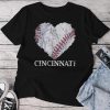 Cincinnati Retro Baseball Lover Game Day Boys Girls Unisex T-shirt Cotton Tee