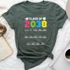 Class Of 2038 Grow With Me First Day Of School Boys Girls Unisex T-shirt Cotton Tee