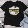Columbus Skyline Columbus Soccer Lover Mom Dad Futbol Unisex T-shirt Cotton Tee