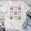 Coquette Canned Pickle Bows With Cute Pickle Jar Girl Unisex T-shirt Cotton Tee