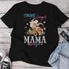 Cowboy Or Cowgirl Gender Reveal Party Announcement Mama Unisex T-shirt Cotton Tee
