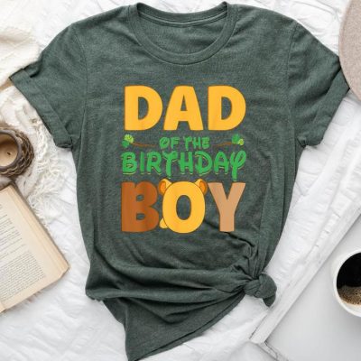Dad And Mom Birthday Boy Lion Family Party Decorations Unisex T-shirt Cotton Tee