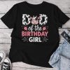 Dad Of The Birthday Girl Cow Father Daddy Unisex T-shirt Cotton Tee