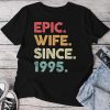 Epic Wife Since 1995 29Th Wedding Anniversary Unisex T-shirt Cotton Tee