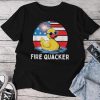 Fire Quacker Duck Firecracker 4Th Of July Usa Flag Kid Unisex T-shirt Cotton Tee