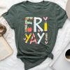 Fri-Yay Happy Friday Weekend Teacher Back To School Unisex T-shirt Cotton Tee