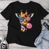 Giraffe American Flag Usa Of America Us 4Th Of July Unisex T-shirt Cotton Tee