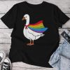 Goose Rainbow Flag Lgbtq Gay Pride Parade Goose Game Honk Unisex T-shirt Cotton Tee