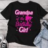 Grandpa Of The Birthday Girl Doll Family Party Decorations Unisex T-shirt Cotton Tee