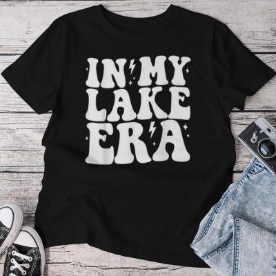 Groovy In My Lake Era Lake Vacation Camping Life Retro Unisex T-shirt Cotton Tee