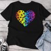 Heart Rainbow Cheetah Leopard Tiger Print Unisex T-shirt Cotton Tee