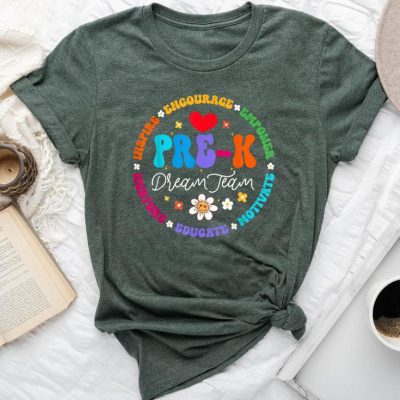 Hello Pre-K Dream Team Teacher Kindergarten 1St Day School Unisex T-shirt Cotton Tee