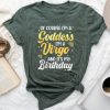 Im A Virgo Goddess Queen Its My Birthday Season Zodiac Unisex T-shirt Cotton Tee