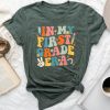 In My First Grade Era Back To School Retro Groovy 1St Grade Unisex T-shirt Cotton Tee