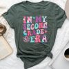 In My Second Grade Era Back To School Groovy Girls Teacher Unisex T-shirt Cotton Tee