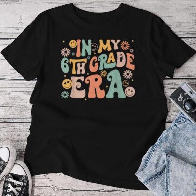 In My Sixth Grade Era Retro 6Th Grade Back To School Unisex T-shirt Cotton Tee