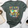 Just A Girl Who Loves Christmas In July Summer Girl Unisex T-shirt Cotton Tee