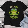 Just A Girl Who Loves Frogs Frog Lover Girl Woman Unisex T-shirt Cotton Tee