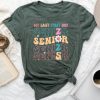 My Last First Day Senior 2025 Back To School Class Groovy Unisex T-shirt Cotton Tee