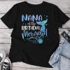 Nana Of The Birthday Mermaid Family Matching Party Squad Unisex T-shirt Cotton Tee