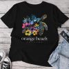 Orange Beach Alabama Florida Sea Turtle Surfer Souvenir Unisex T-shirt Cotton Tee