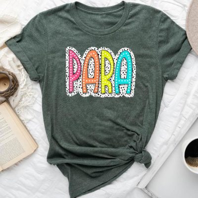 Para Paraprofessional Teacher Dalmatian Dots Sped Teacher Unisex T-shirt Cotton Tee