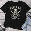 Pirate Girl Pirate Birthday Party Supplies Family Matching Unisex T-shirt Cotton Tee