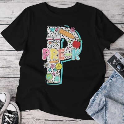 Pre-K Team Back To School Teacher Student Hello Kindergarten Unisex T-shirt Cotton Tee