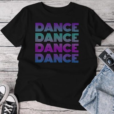 Retro Dance I Love Dancing Dancer N Student Dance Teacher Unisex T-shirt Cotton Tee