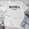Roma Italia Retro Preppy Italy Girls Rome Souvenir Unisex T-shirt Cotton Tee